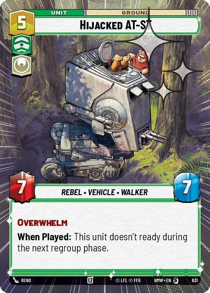 Image for Hijacked AT-ST (Hyperspace Foil) (631) [Homeworlds] - Star Wars: Unlimited