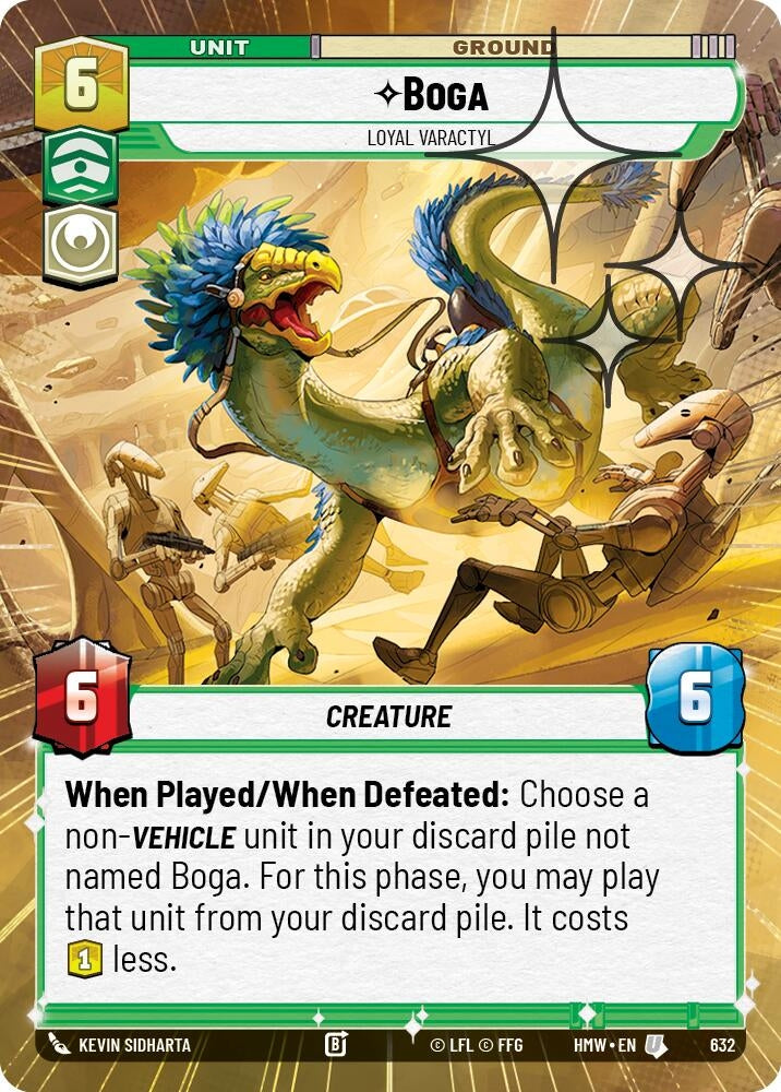 Image for Boga - Loyal Varactyl (Hyperspace Foil) (632) [Homeworlds] - Star Wars: Unlimited