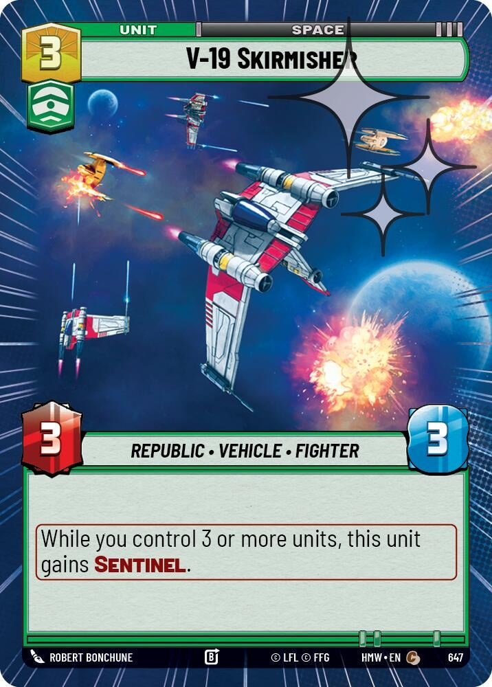 Image for V-19 Skirmisher (Hyperspace Foil) (647) [Homeworlds] - Star Wars: Unlimited