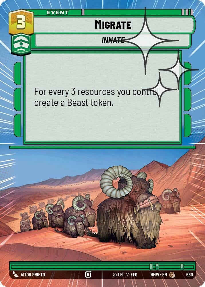 Image for Migrate (Hyperspace Foil) (660) [Homeworlds] - Star Wars: Unlimited