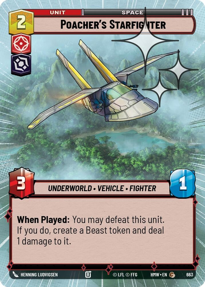 Image for Poacher's Starfighter (Hyperspace Foil) (663) [Homeworlds] - Star Wars: Unlimited