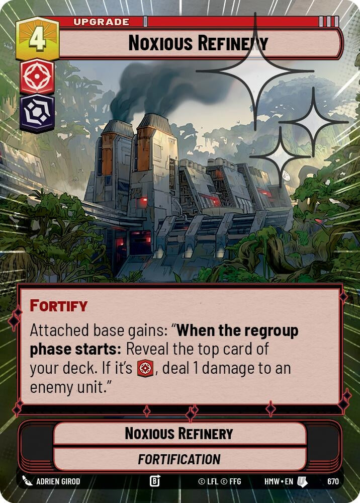 Image for Noxious Refinery (Hyperspace Foil) (670) [Homeworlds] - Star Wars: Unlimited