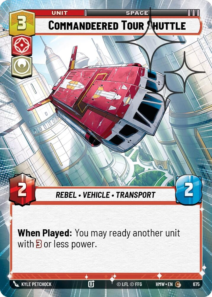 Image for Commandeered Tour Shuttle (Hyperspace Foil) (675) [Homeworlds] - Star Wars: Unlimited