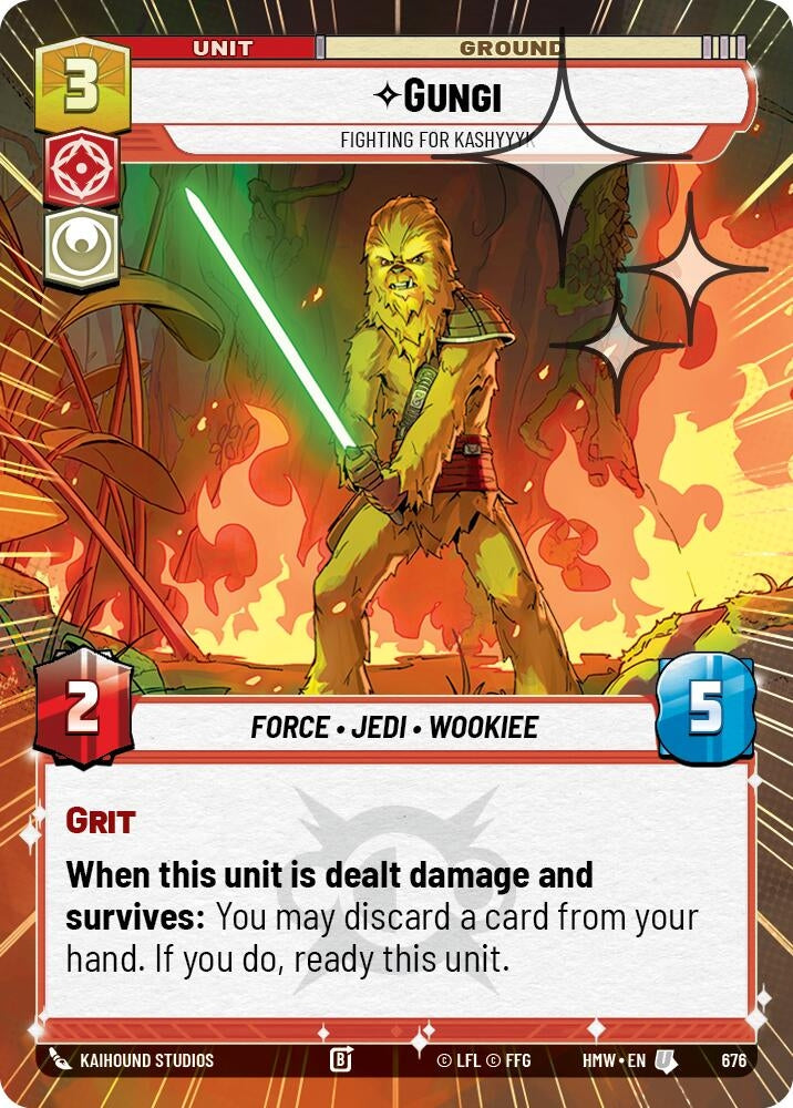 Image for Gungi - Fighting for Kashyyyk (Hyperspace Foil) (676) [Homeworlds] - Star Wars: Unlimited