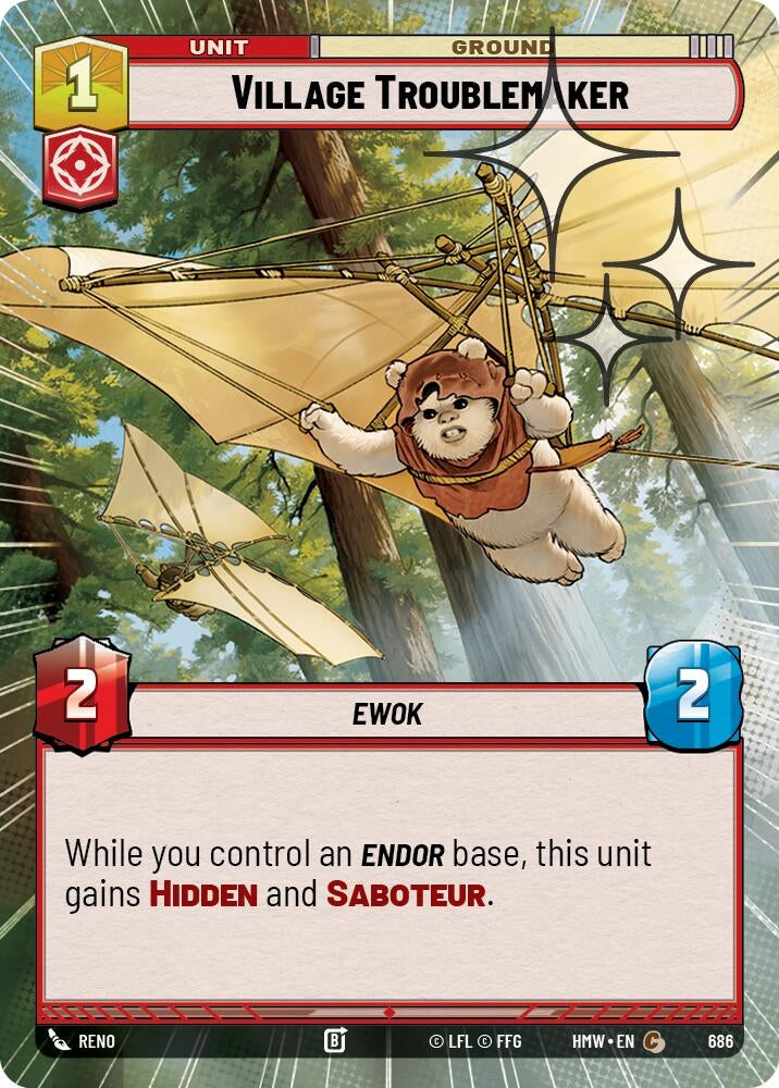Image for Village Troublemaker (Hyperspace Foil) (686) [Homeworlds] - Star Wars: Unlimited