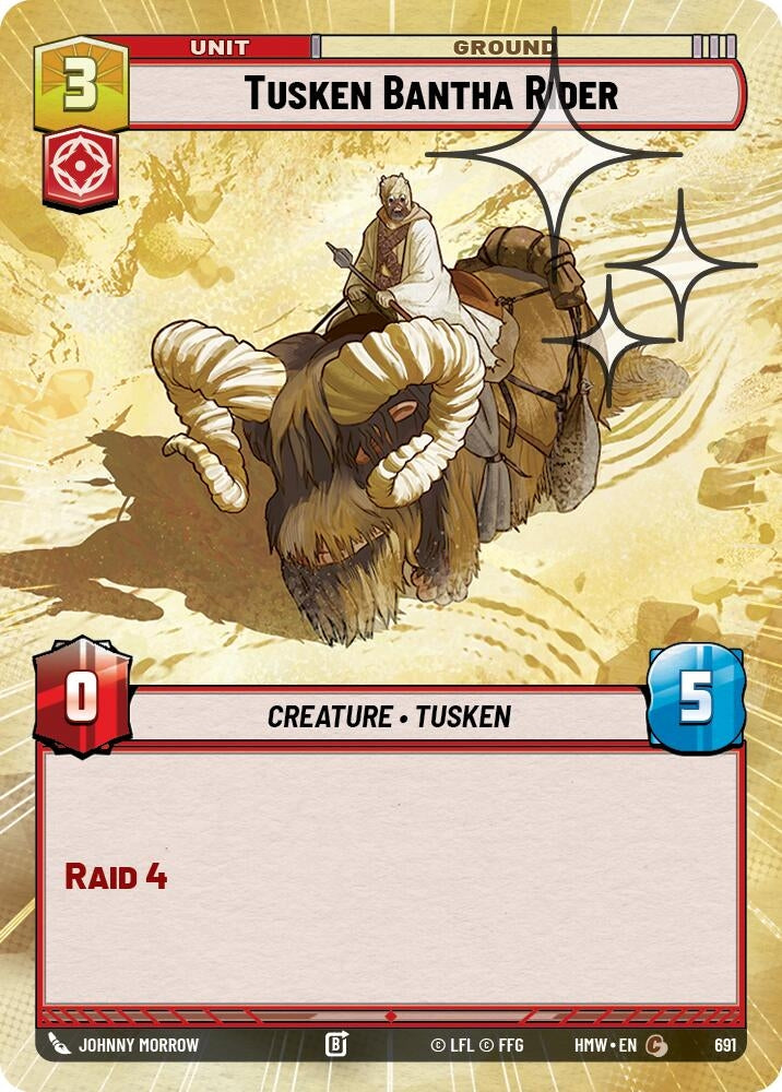 Image for Tusken Bantha Rider (Hyperspace Foil) (691) [Homeworlds] - Star Wars: Unlimited