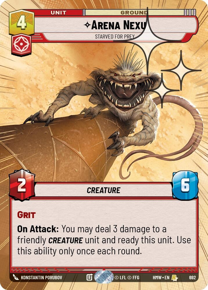 Image for Arena Nexu - Starved for Prey (Hyperspace Foil) (692) [Homeworlds] - Star Wars: Unlimited