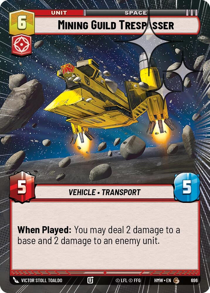 Image for Mining Guild Trespasser (Hyperspace Foil) (696) [Homeworlds] - Star Wars: Unlimited