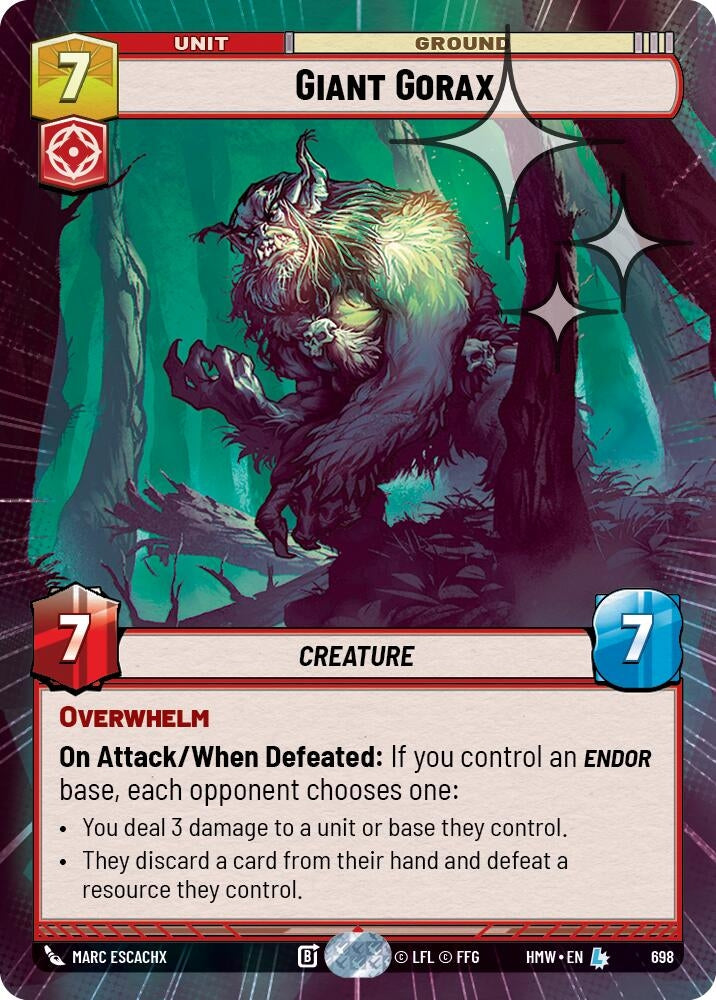 Image for Giant Gorax (Hyperspace Foil) (698) [Homeworlds] - Star Wars: Unlimited