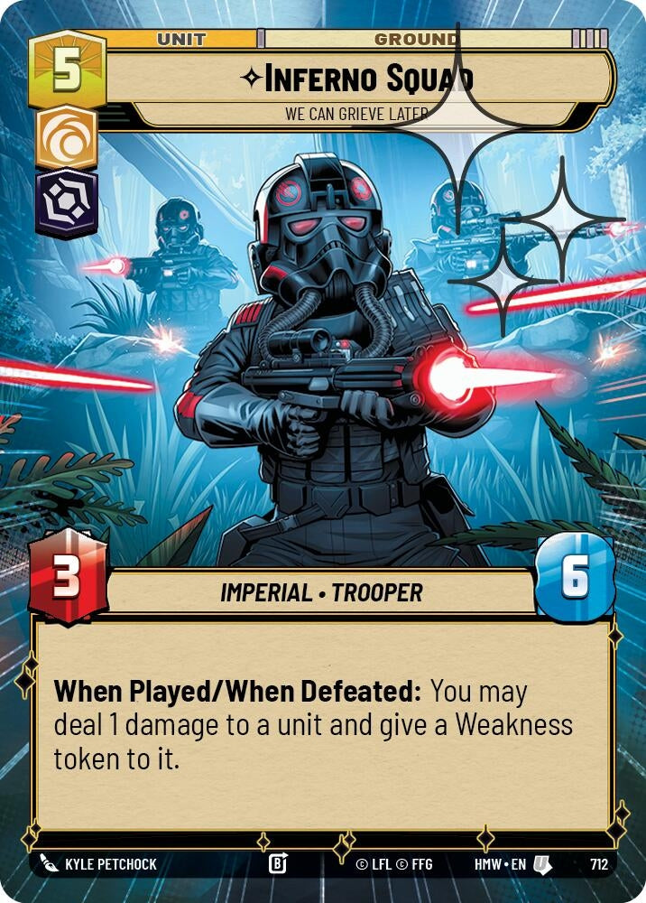 Image for Inferno Squad - We Can Grieve Later (Hyperspace Foil) (712) [Homeworlds] - Star Wars: Unlimited