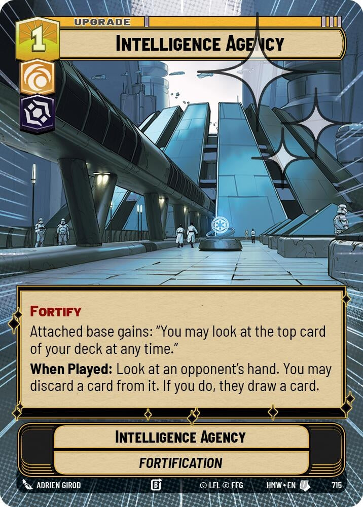 Image for Intelligence Agency (Hyperspace Foil) (715) [Homeworlds] - Star Wars: Unlimited