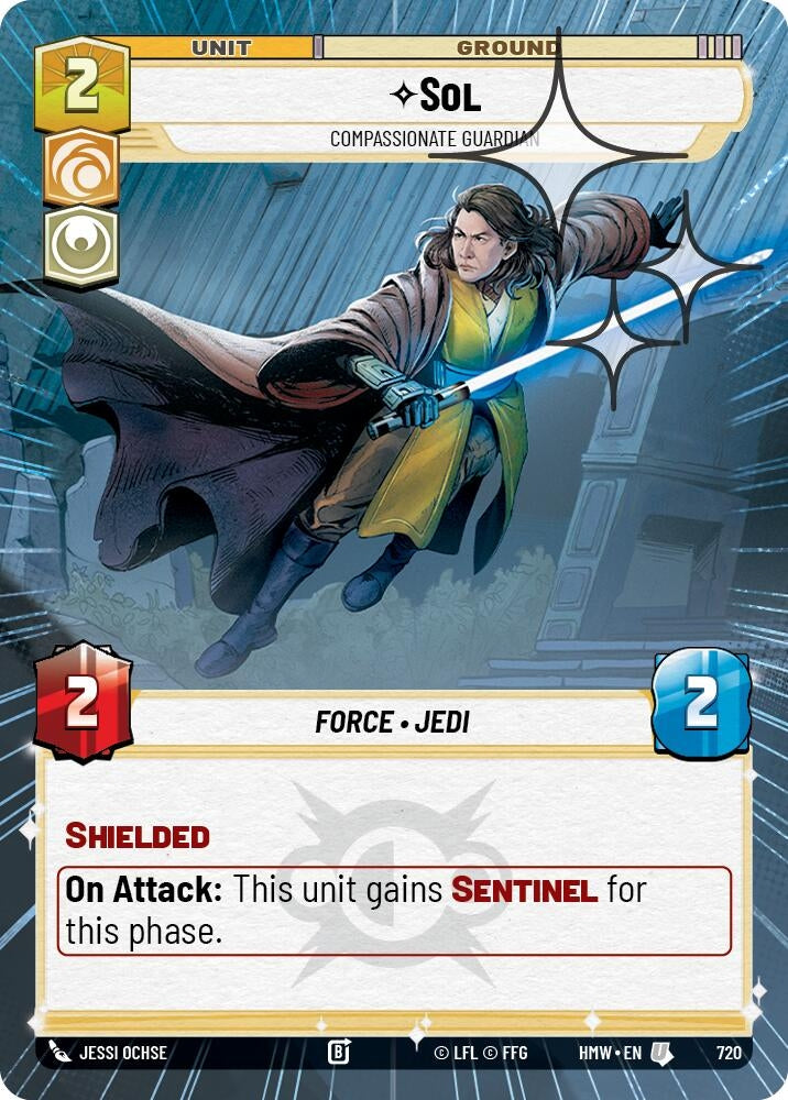 Image for Sol - Compassionate Guardian (Hyperspace Foil) (720) [Homeworlds] - Star Wars: Unlimited