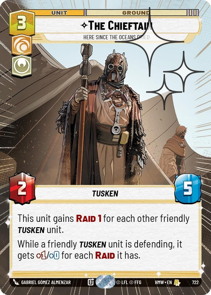 Image for The Chieftain - Here Since the Oceans Dried (Hyperspace Foil) (722) [Homeworlds] - Star Wars: Unlimited