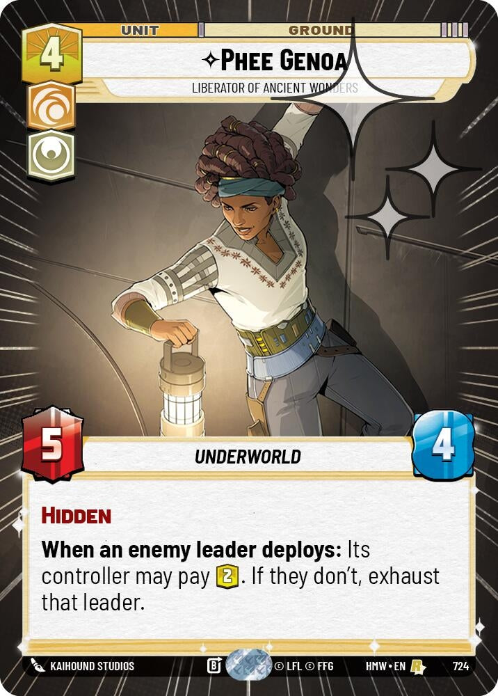 Image for Phee Genoa - Liberator of Ancient Wonders (Hyperspace Foil) (724) [Homeworlds] - Star Wars: Unlimited