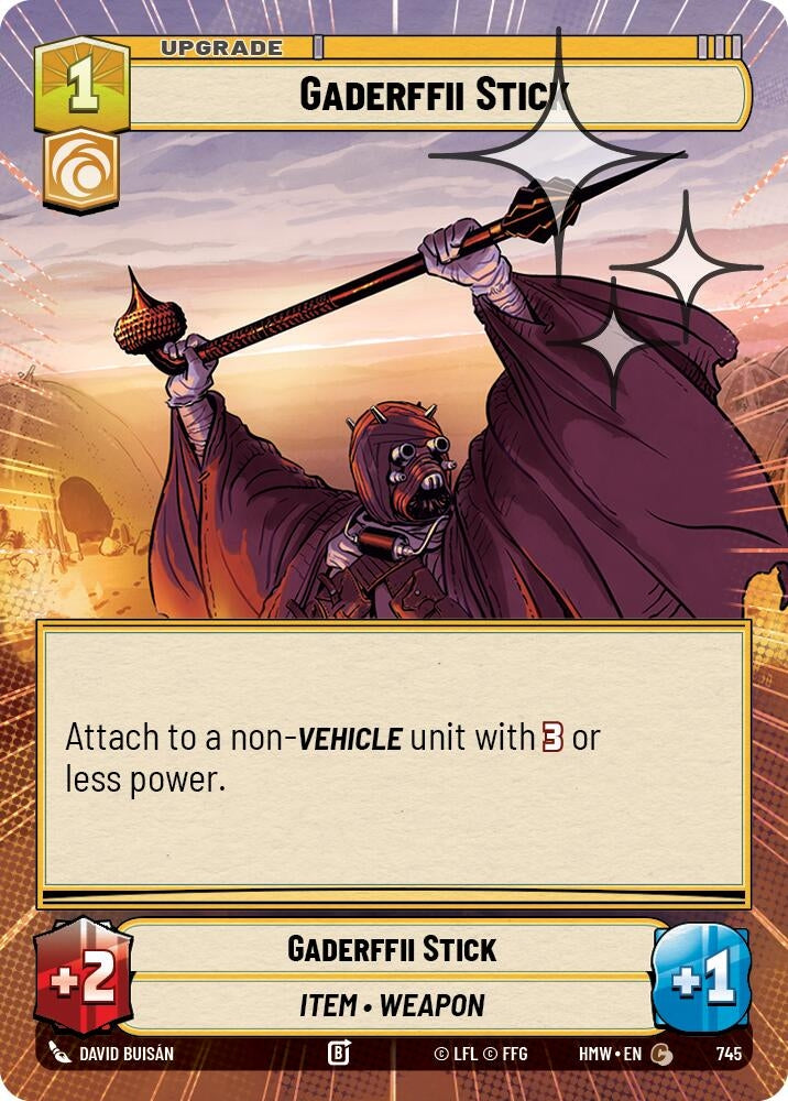 Image for Gaderffii Stick (Hyperspace Foil) (745) [Homeworlds] - Star Wars: Unlimited