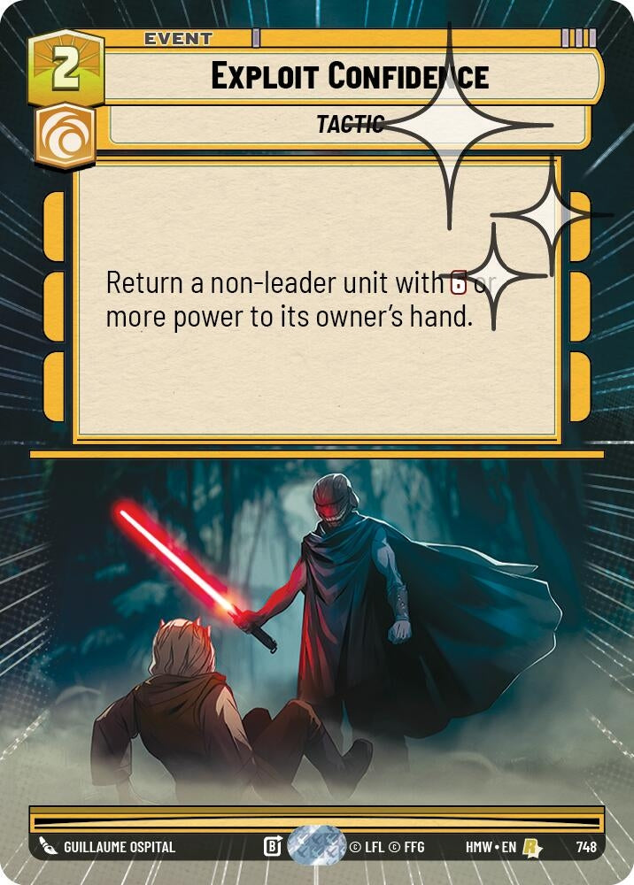 Image for Exploit Confidence (Hyperspace Foil) (748) [Homeworlds] - Star Wars: Unlimited