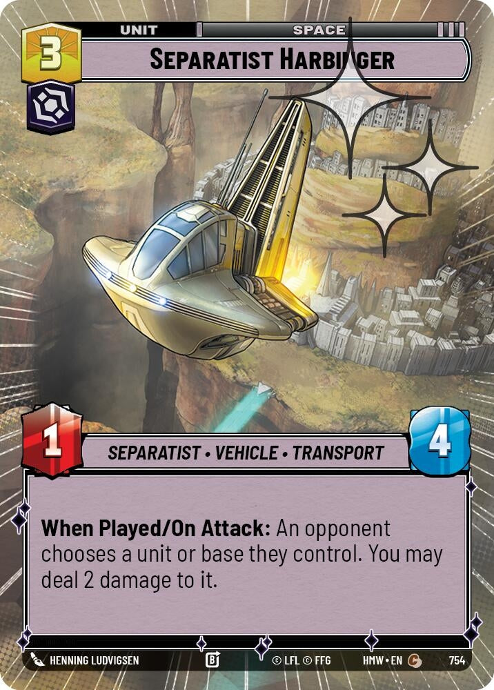 Image for Separatist Harbinger (Hyperspace Foil) (754) [Homeworlds] - Star Wars: Unlimited