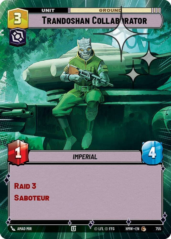 Image for Trandoshan Collaborator (Hyperspace Foil) (755) [Homeworlds] - Star Wars: Unlimited
