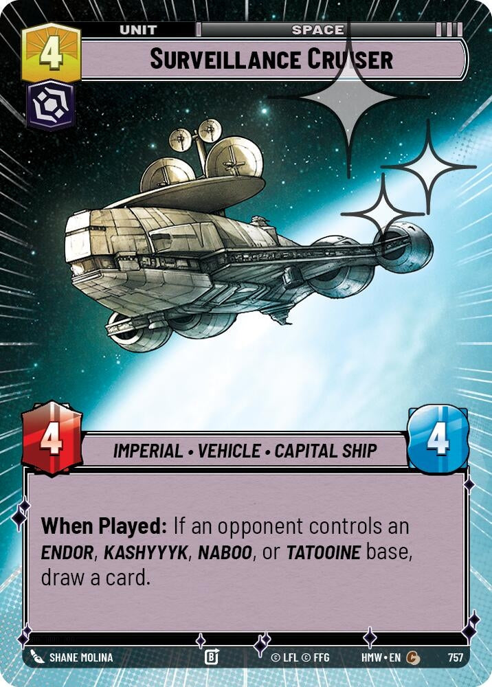 Image for Surveillance Cruiser (Hyperspace Foil) (757) [Homeworlds] - Star Wars: Unlimited
