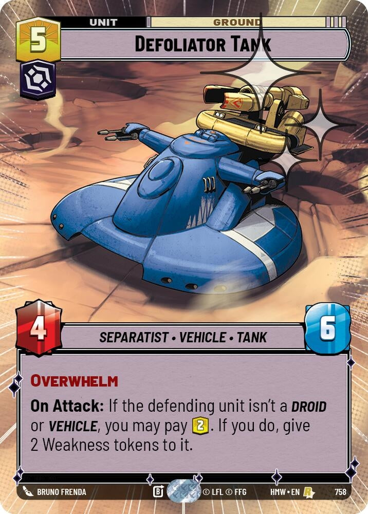 Image for Defoliator Tank (Hyperspace Foil) (758) [Homeworlds] - Star Wars: Unlimited