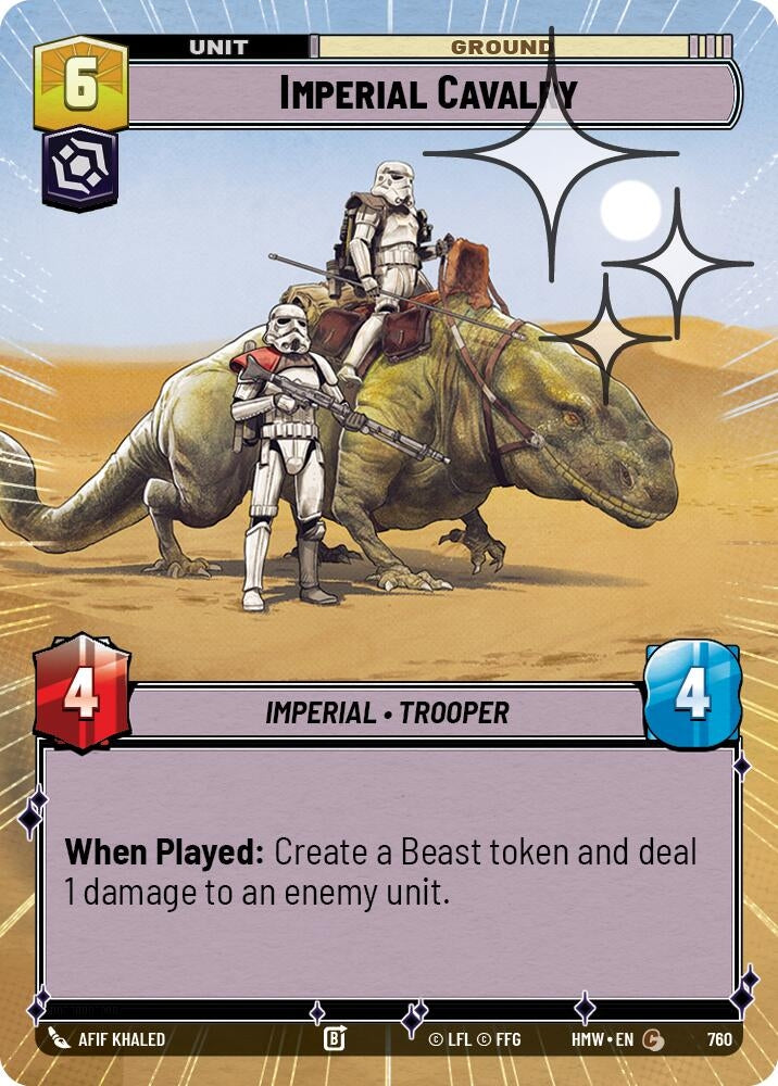 Image for Imperial Cavalry (Hyperspace Foil) (760) [Homeworlds] - Star Wars: Unlimited