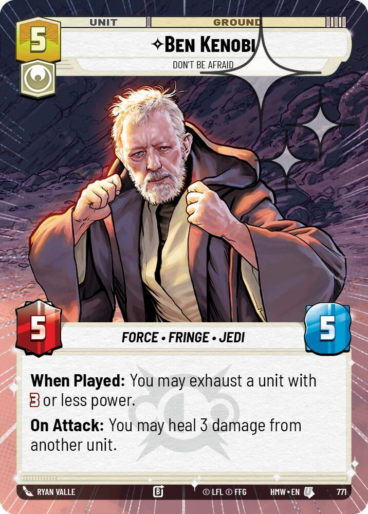Image for Ben Kenobi - Don't Be Afraid (Hyperspace Foil) (771) [Homeworlds] - Star Wars: Unlimited