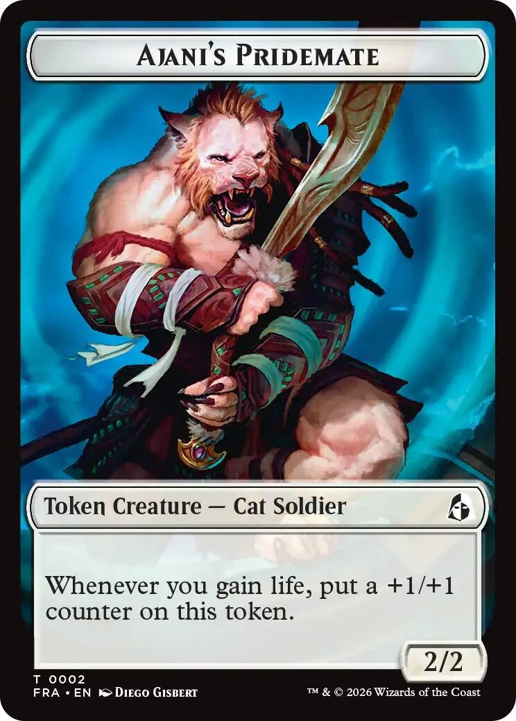 Image for Ajani's Pridemate // Ajani Resolute Double-Sided Token [Reality Fracture] - Magic: The Gathering