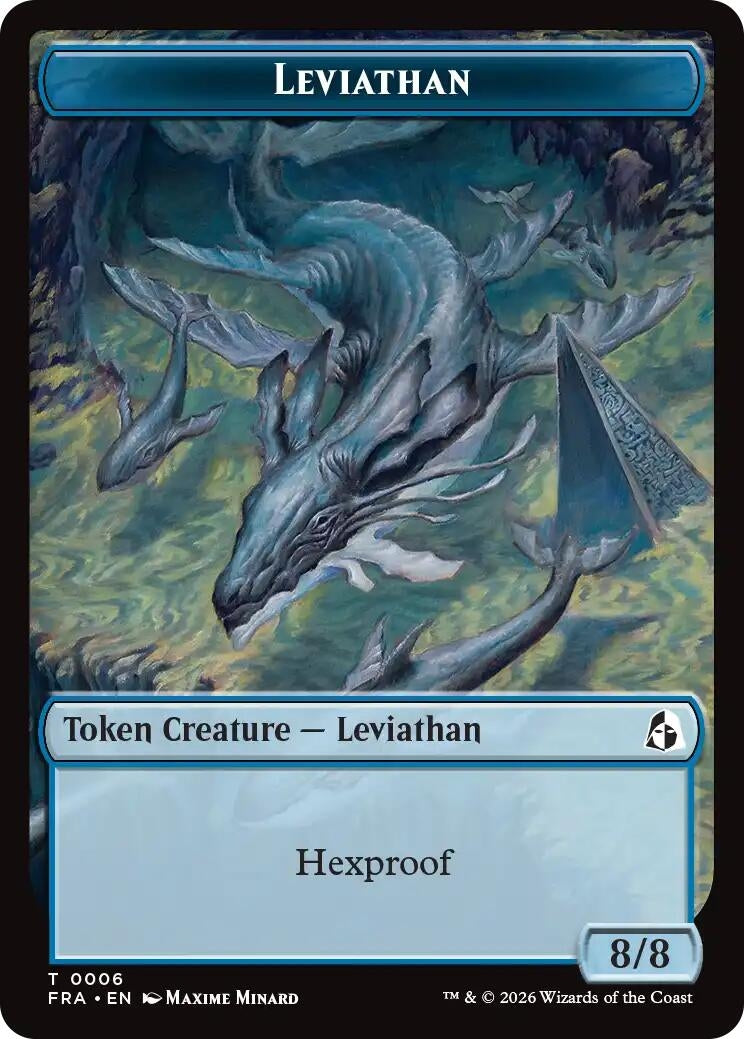 Image for Leviathan // Beast Double-Sided Token (6 // 8) [Reality Fracture] - Magic: The Gathering