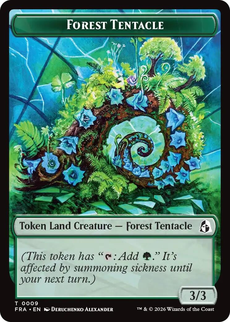 Image for Forest Tentacle // Beast Double-Sided Token (9 // 8) [Reality Fracture] - Magic: The Gathering