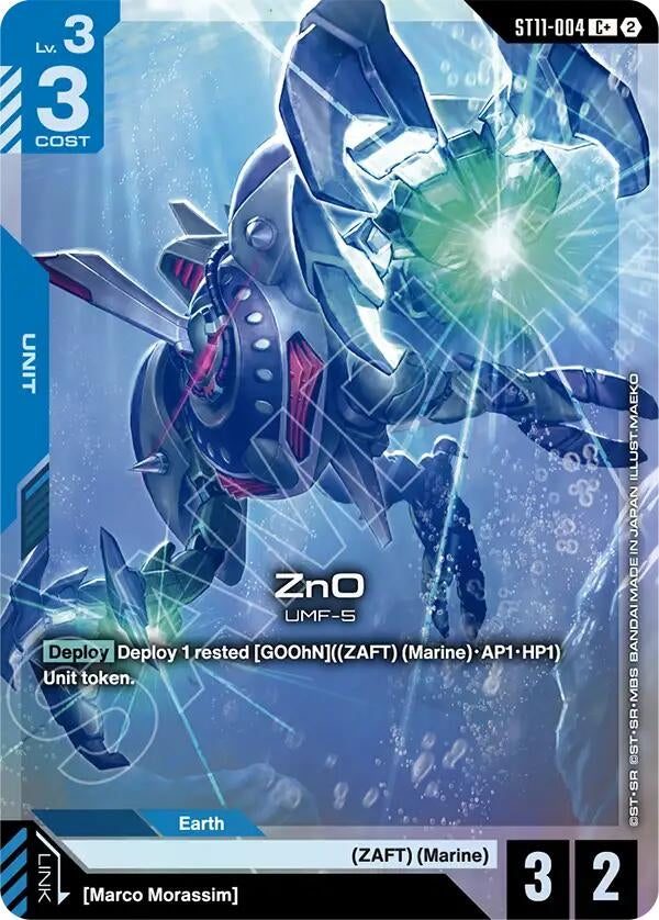 Image for ZnO (C+) (ST11-004) [Starter Deck 11: Aquatic Assault] - Gundam Card Game