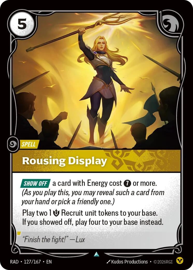 Image for Rousing Display (127/167) [Radiance] - Riftbound: League of Legends Trading Card Game