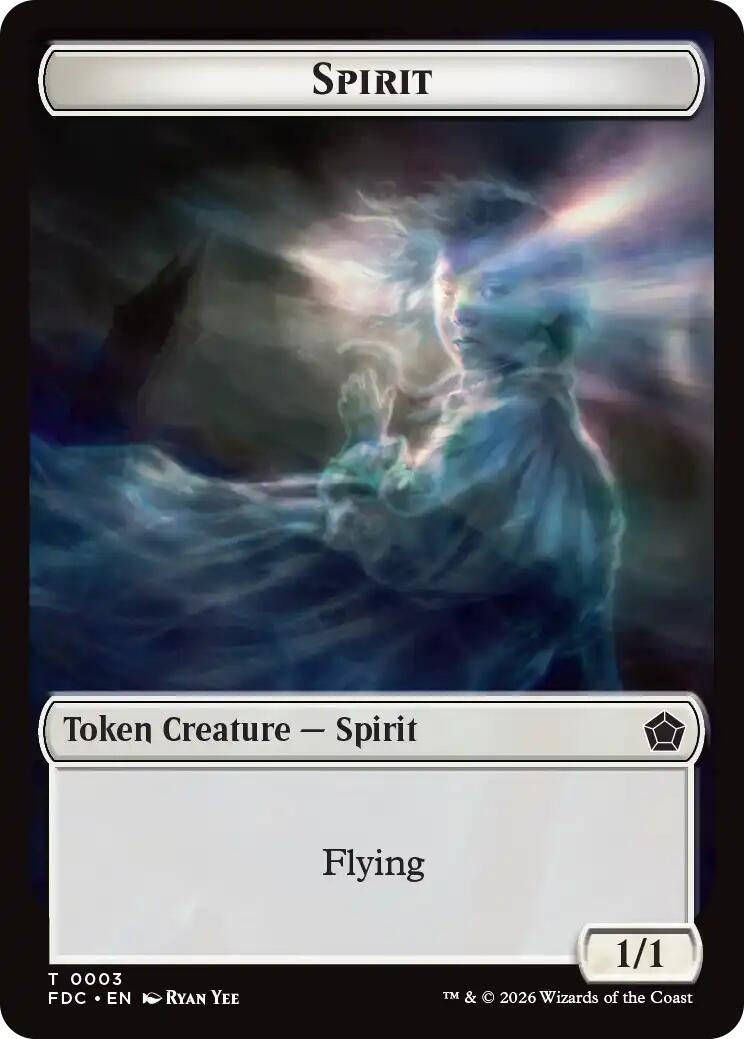 Image for Spirit // Clue Double-Sided Token (3 // 13) [Commander: Foundations] - Magic: The Gathering