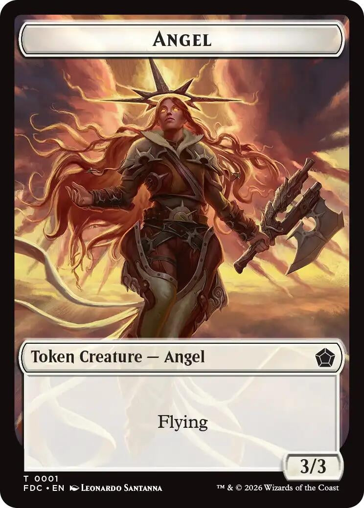 Image for Angel (0001) // Angel (0002) Double-Sided Token (1 // 2) [Commander: Foundations] - Magic: The Gathering