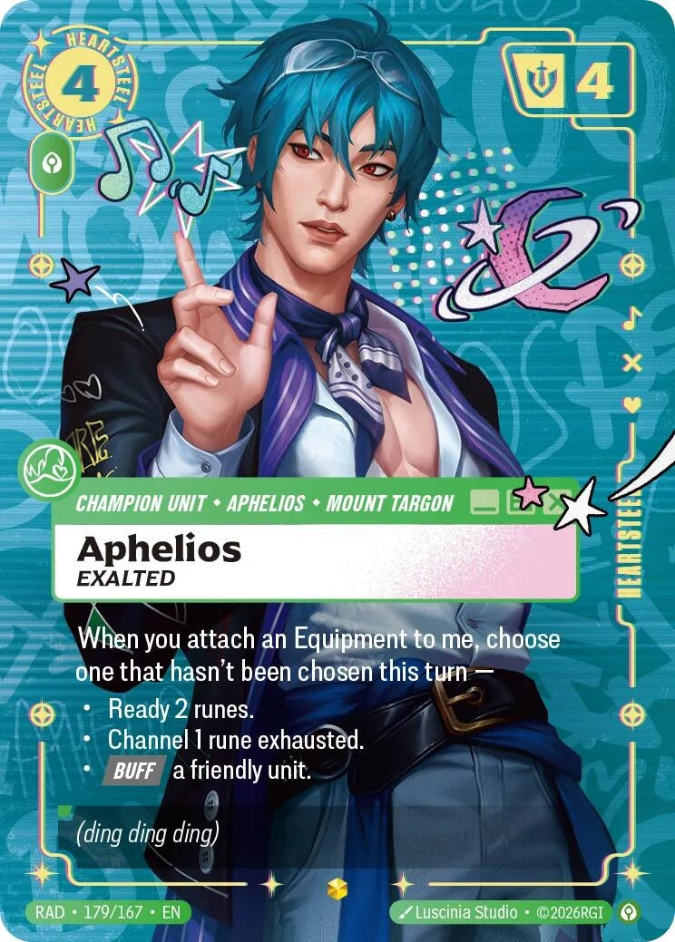 Image for Aphelios, Exalted (Heartsteel Overnumbered) (179/167) [Radiance] - Riftbound: League of Legends Trading Card Game