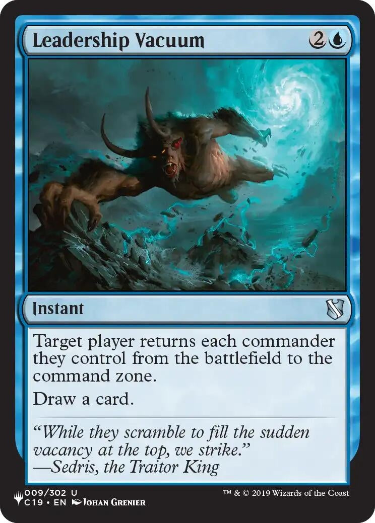Image for Leadership Vacuum (9) [The List Reprints] - Magic: The Gathering