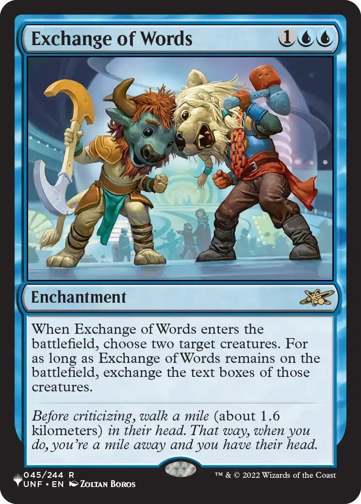 Image for Exchange of Words (45) [The List Reprints] - Magic: The Gathering