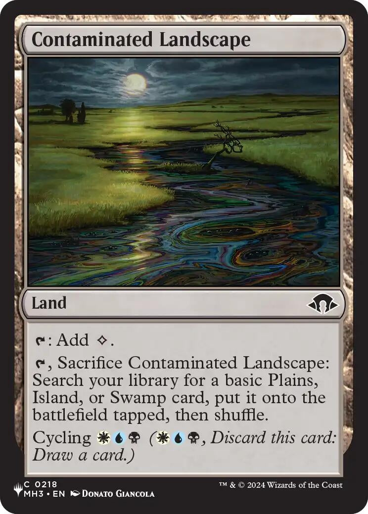 Image for Contaminated Landscape (218) [The List Reprints] - Magic: The Gathering