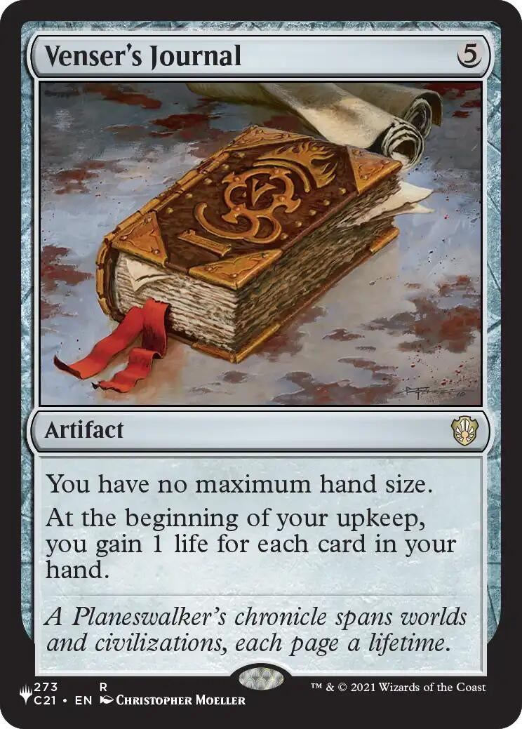 Image for Venser's Journal (273) [The List Reprints] - Magic: The Gathering