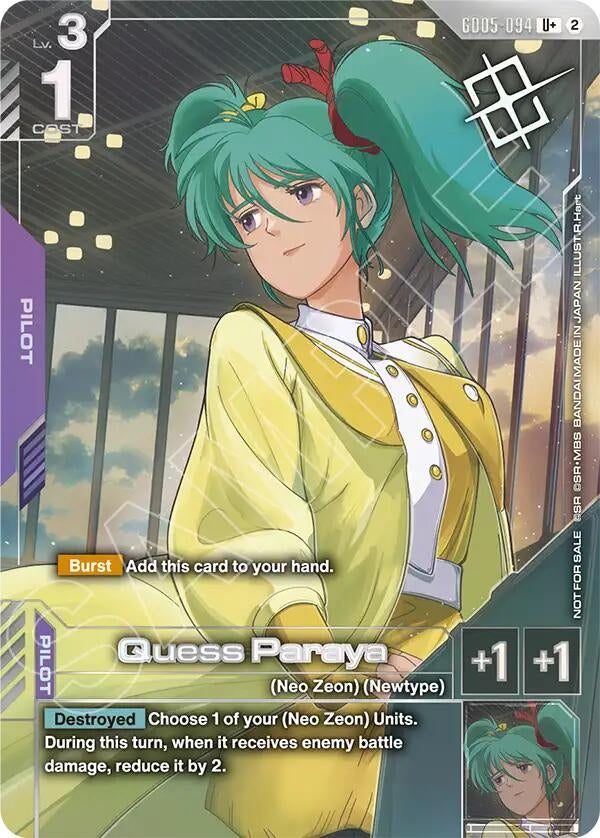 Image for Quess Paraya (Store Tournament Winner Pack 06) (GD05-094) [Gundam Promotional Cards] - Gundam Card Game