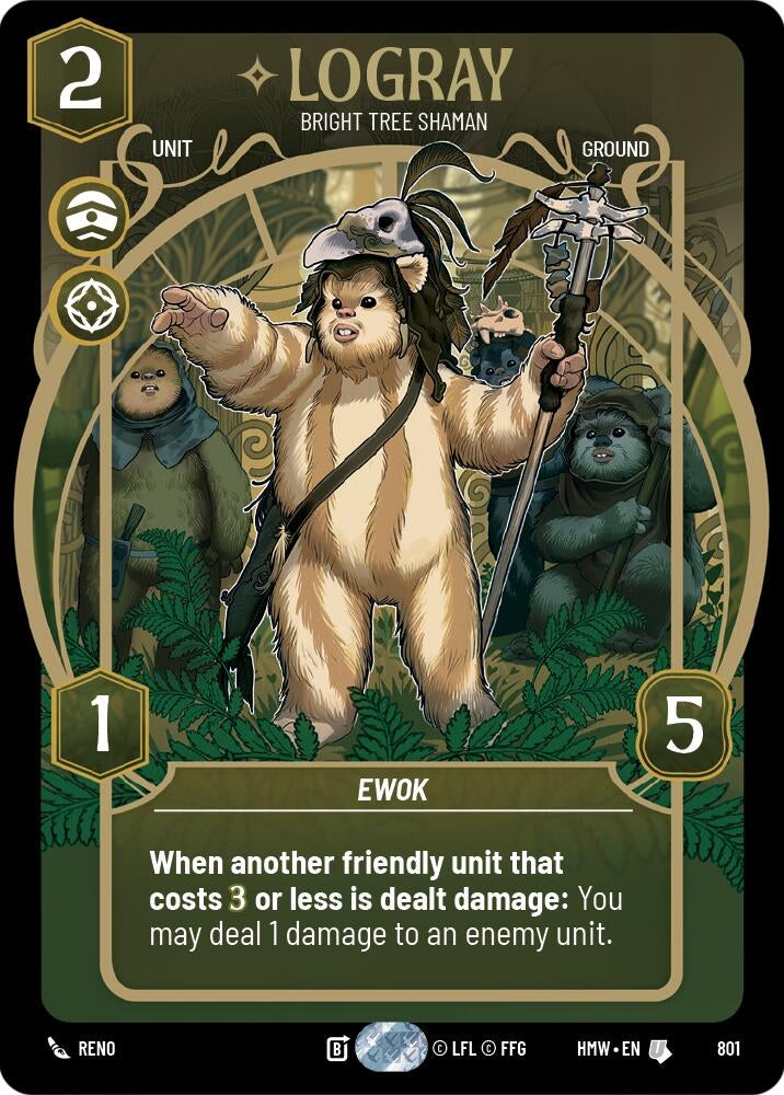 Image for Logray - Bright Tree Shaman (Prestige) (801) [Homeworlds] - Star Wars: Unlimited