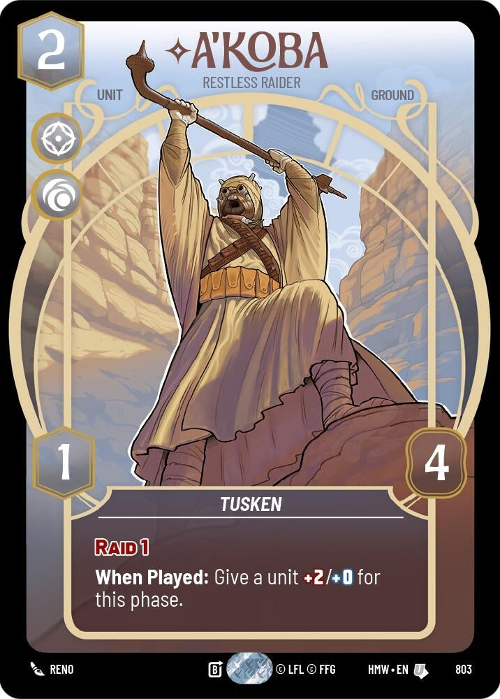 Image for A'Koba - Restless Raider (Prestige) (803) [Homeworlds] - Star Wars: Unlimited