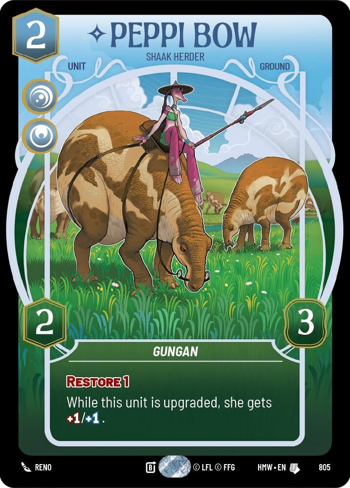 Image for Peppi Bow - Shaak Herder (Prestige) (805) [Homeworlds] - Star Wars: Unlimited