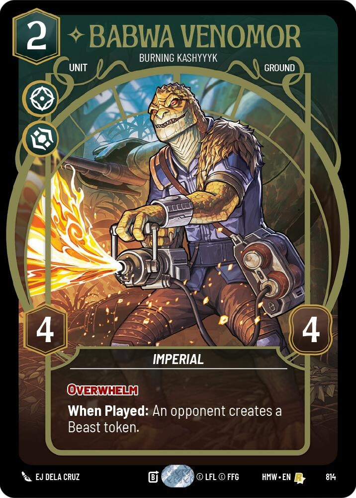 Image for Babwa Venomor - Burning Kashyyyk (Prestige) (814) [Homeworlds] - Star Wars: Unlimited