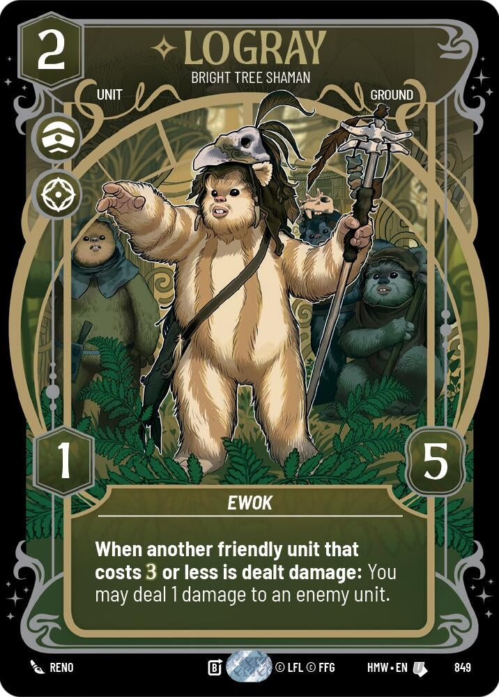 Image for Logray - Bright Tree Shaman (Prestige Foil) (849) [Homeworlds] - Star Wars: Unlimited
