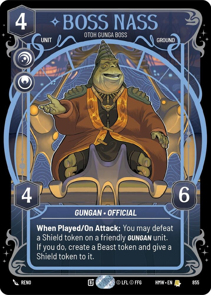 Image for Boss Nass - Otoh Gunga Boss (Prestige Foil) (855) [Homeworlds] - Star Wars: Unlimited