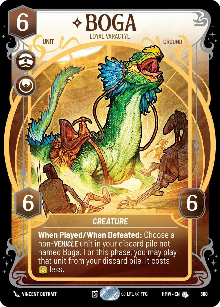 Image for Boga - Loyal Varactyl (Prestige Foil) (860) [Homeworlds] - Star Wars: Unlimited
