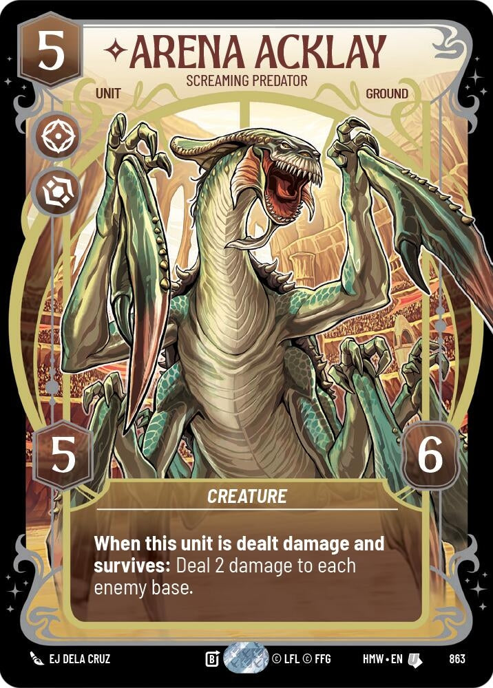 Image for Arena Acklay - Screaming Predator (Prestige Foil) (863) [Homeworlds] - Star Wars: Unlimited