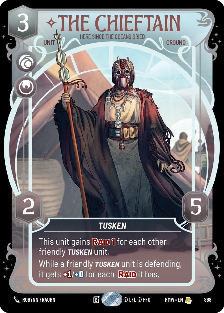 Image for The Chieftain - Here Since the Oceans Dried (Prestige Foil) (868) [Homeworlds] - Star Wars: Unlimited