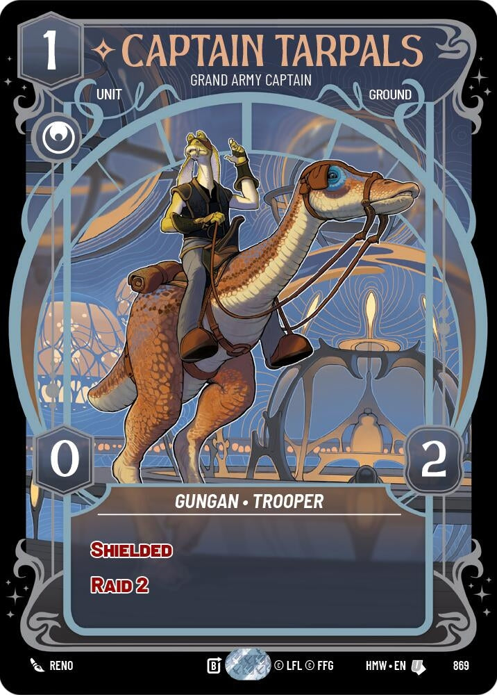 Image for Captain Tarpals - Grand Army Captain (Prestige Foil) (869) [Homeworlds] - Star Wars: Unlimited