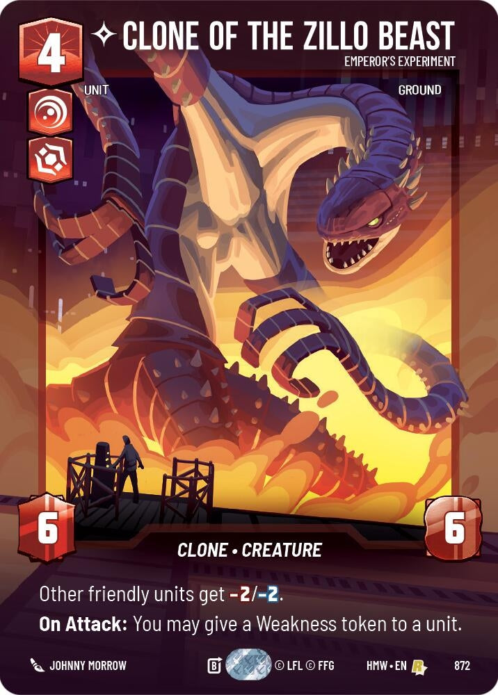 Image for Clone of the Zillo Beast - Emperor's Experiment (Prestige Foil) (872) [Homeworlds] - Star Wars: Unlimited
